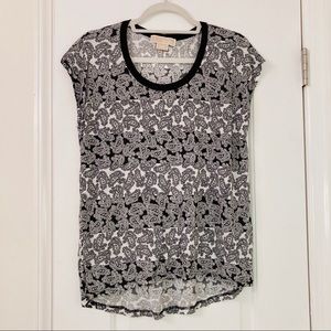 Michael Kors Paisley Print Short Sleeve Top